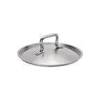 image of Browne USA 5734124 9-2/5" Stainless Steel Lid, Riveted Handle, NSF – Fits 5734035/5734037/5733908