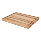 image of Browne USA 573620 Maple Cutting Board 20" x 16" x 1.5" Rectangular 2‑Sided No‑Drip Hand Grips