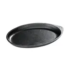 image of Browne USA 573720 Oval Cast Iron Skillet, 10" Black Platter, Non‑Stick, PFOA‑Free, Oven Safe