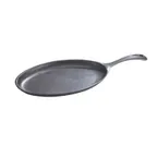 image of Browne USA 573722 14" Oval Cast Iron Skillet, Non‑Stick Black, PFOA‑Free, Multi‑Cook Safe