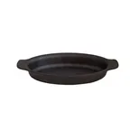 image of Browne USA 573755 Mini Au Gratin Cast Iron 5" Oval 11 oz Black Non‑Stick, PFOA‑Free, Induction Safe