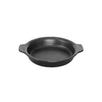 image of Browne USA 573756 - Thermalloy® Au Gratin Pan, 6" Dia, 12.25 oz, Black Cast Iron, Non‑Stick, Safe