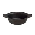 image of Browne USA 573761 Mini Oval Casserole, 12.5 Oz (6-9/10"), Cast Iron Black Non‑Stick, PFOA/PTFE‑Free