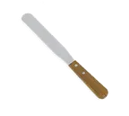 image of Browne USA 573828 Spatula, 8" Stainless Steel Blade, Walnut Wood Handle, Brown, 8" x 1-1/4" Length