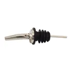 image of Browne USA 57405720 Tapered Liquor Pourer, Chrome Steel with Poly Cork, Silver Spout - Dozen