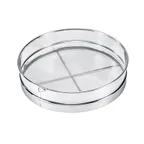 image of Browne USA 574146 Drum Sieve – 16" Dia x 2-3/4" H, 16 Mesh Stainless Steel, Cross Bar Reinforcers