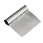 image of Browne USA 574263 Heavy-Duty Dough Scraper, One-Piece Stainless Steel, 4.5" x 5", 0.8 mm Thickness