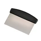 image of Browne USA 574268 Dough Scraper Cutter, 4" x 6" Stainless Steel Blade with Plastic Handle, 6" Length