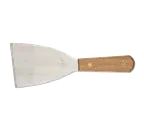 image of Browne USA 574313 Grill Scraper – 8" OAL, 3" Wide Stainless Steel Blade, Riveted Tang, Hardwood Handle