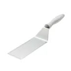 image of Browne USA 574376 Steel Turner, 6"×3" Blade, White Nylon Handle, Heat‑Resistant to 446°F, NSF