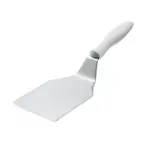 image of Browne USA 574377 - 5" x 4" Steel Turner, White Nylon Handle, Heat‑Resistant, Dishwasher Safe, NSF