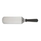 image of Browne USA 5744314 Stainless Steel Turner, 8" x 2" Blade, 14.5", Black ABS Handle, 1.0 mm
