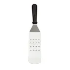 image of Browne USA 5744319 Stainless Turner, 14½" OAL, 8" x 2" Perforated Blade, Black ABS Plastic Handle