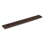 image of Browne USA 57486612 Bar Mat – 24" x 3" Rectangular Rubber Bar Drainer with End Well, Brown