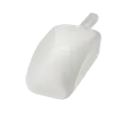 image of Browne USA 574873 Ice Scoop, 64 Oz (1.9 L) Flat-Bottom Plastic Scoop, White, Dishwasher Safe