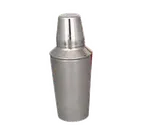image of Browne USA 57506 Cocktail Shaker Set - 3-Piece, 14-Oz, 3-4/5" Dia x 4-4/5" Hgt, Stainless Steel