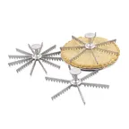 image of Browne USA 575107 Pie and Cake Marker, 7‑Slice Cast Aluminum, Polished