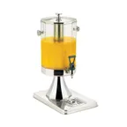 image of Browne USA 575160 7‑Quart Beverage Dispenser, 14" x 9‑3/5" x 20‑3/4", Steel Base, Faucet, Ice‑Ready