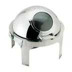 image of Browne USA 575167 Harmony Chafer, 7 Qt Round, 22-1/2" Dia x 20" H Stainless Steel, Roll‑Top Cover