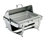 image of Browne USA 575170 Octave 9-Qt Rectangular Chafing Dish, 26½"×21½"×16" Stainless Steel, Roll-Top Cover