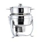image of Browne USA 575172 Octave Soup Station, 10‑Qt, 15" Dia x 17‑1/2" H, Steel, Lift‑Off Cover, Set