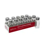 image of Browne USA 575222 Salt & Pepper Shaker Set, 2 oz, 1½" x 4" Jar with Stainless Steel Top - 12/Set