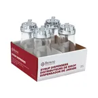image of Browne USA 575229 Syrup Dispenser, 14 oz, 3-1/2" x 6" Glass, Chrome Top & Handle, Gasket - 4/Set