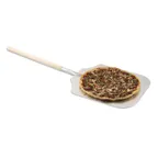 image of Browne USA 575326 Pizza Peel – 42½" OAL, 16" x 16" Square Aluminum Blade, Wood Handle, 40"-49"