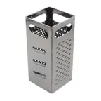 image of Browne USA 5753300 Grater, 4" x 4" x 9" Stainless Steel, 4 Surfaces Coarse, Medium Slicer & Julienne