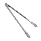 image of Browne USA 57539 Utility Tongs - 14-16" Stainless Satin, Coil Spring, Scalloped Edges, 1 mm