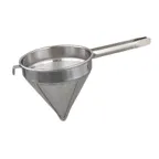 image of Browne USA 575510 China Cap Strainer, 4 Qt 10" Bowl, Coarse Mesh, Handle, Body, 18/8 Stainless Steel