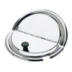 image of Browne USA 575589 Inset Cover, Notched Slotted With Hinge, Fits 7-1/4 Qt Pot, Stainless Steel