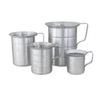 image of Browne USA 575670 Measuring Cup, 4 Qt (128 oz) 7-3/8" x 8-1/2" Aluminum, Heavy-Duty Handles, 1.8mm