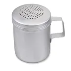 image of Browne USA 575671 Dredge Shaker 10-11 oz 2-1/2" Dia x 3-7/10" H Aluminum Satin Metal Lid Handled Top