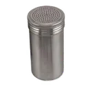 image of Browne USA 575673 Dredge Shaker, 16 Oz, 2‑3/4" Dia × 5‑1/2" H, Stainless Steel, Perforated Top, Lid