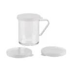 image of Browne USA 575680 Dredge Set, 10 Oz (2.5" Dia x 0.7" H) Plastic Polycarbonate Lids - 1/Set