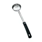 image of Browne USA 5757221 Spoon – 2 oz, Perforated 10-4/5" Length, Steel, Black Handle, Heat‑Resist