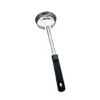 image of Browne USA 5757231 Spoon - 3 Oz, 10-4/5" Perforated, Stainless Steel With Black Plastic Handle