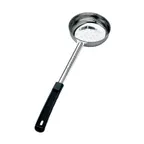 image of Browne USA 5757281 Portion Control Spoon – 8 Oz Perforated Steel, Black Plastic Handle