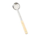 image of Browne USA 5757431 Portion Spoon - 3 oz Perforated Stainless Steel, 10-4/5" Length, Beige Handle