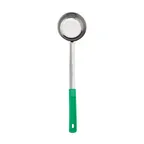 image of Browne USA 5757440 Portion Control Spoon – 4 oz Solid Steel, Green Handle, 10-4/5" , 392°F, 1.0 mm