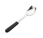 image of Browne USA 5761 Serving Spoon, 13" Stainless Steel, Insulated Handle, 3‑Sided, Hanging Hole