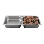 image of Browne USA 578002 Divided 7‑Qt Table Pan, 20‑4/5" L x 12‑4/5" W x 2‑1/2" D, 24‑Gauge 304 SS, NSF