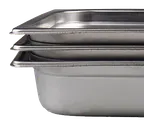 image of Browne USA 5781104 14.8Qt Steam Table Pan, 20-3/4" L x 12-3/4" W x 4" Deep, 24-Gauge Steel, NSF