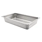 image of Browne USA 5781114 Table Pan 14.8 Qt, 20-3/4" L x 12-3/4" W x 4" D, Perforated AntiJam Steel