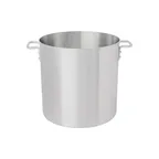 image of Browne USA 5813140 40‑Qt Stock Pot, 14½"×14¼" Aluminum, Natural, Riveted Handles, NSF