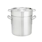 image of Browne USA 5813216 Thermalloy Double Boiler, 3‑Piece 16 Qt (11‑3/10" x 9‑3/10") Aluminum Multi‑Fuel
