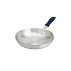 image of Browne USA 5813810 Frying Pan, 10" Dia x 2", Aluminum 8‑Gauge, Blue Silicone Sleeve, NSF Certified