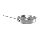 image of Browne USA 5815703 Thermalloy Sauté Pan Cover, Round Lid, 8-10" 6‑Gauge Aluminum, Fits 5813703