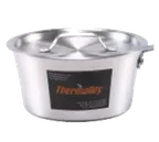 image of Browne USA 5815905 Sauce Pan Cover, Flat Round Lid, 8‑10" Aluminum, 9‑Gauge, Fits 5813905
